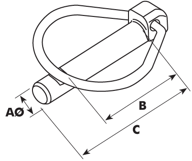 Sicherheitsklappsplint, Klappsplint,Stift Ø7.5mm x 44mm (2 Stk. Agripak)