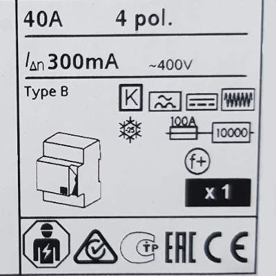 FI-Schalter Typ B, 40/4 300mA SIE