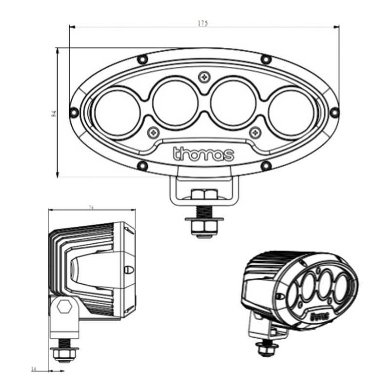 LED Arbeitsscheinwerfer 4000 Lumen