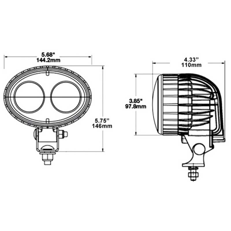 LED Scheinwerfer Blau, 30 Lumen