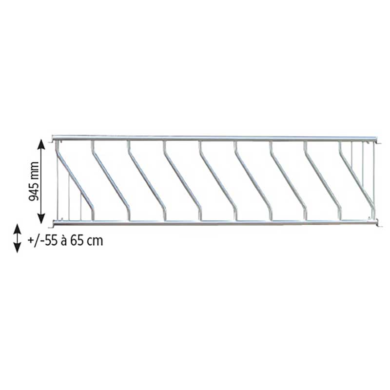 Schrägfressgitter 6 Plätze 3 m (M.B.O.G.)