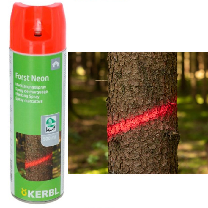 Markierungsspray Forst und Bau Neon rot 