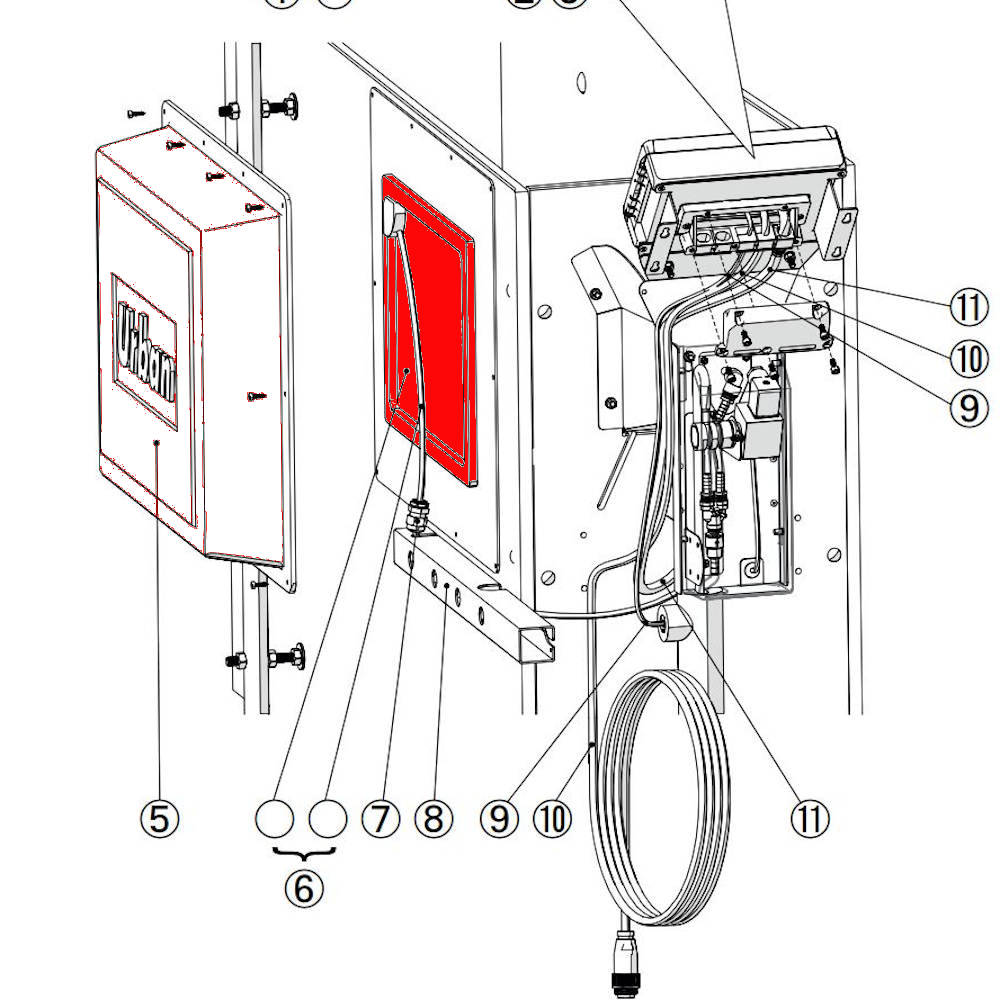 Iso Antenne zu Urban Kälbertränke Alma Pro, seitlicher anbau