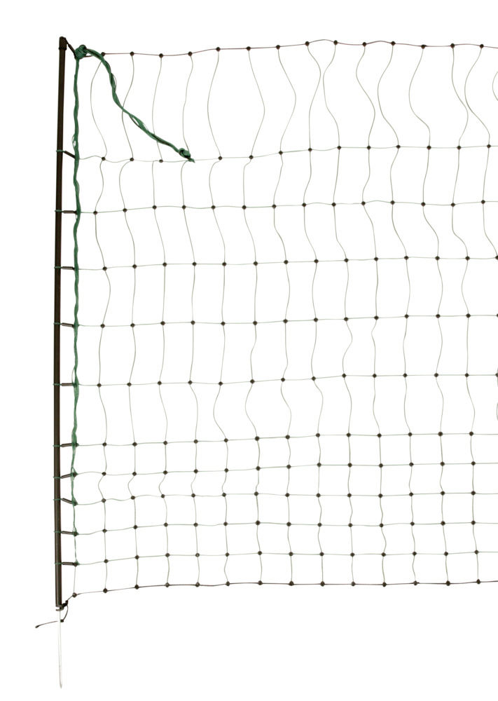 Geflügelnetz 25 m. 106 cm Doppelspitze grün nicht leitend