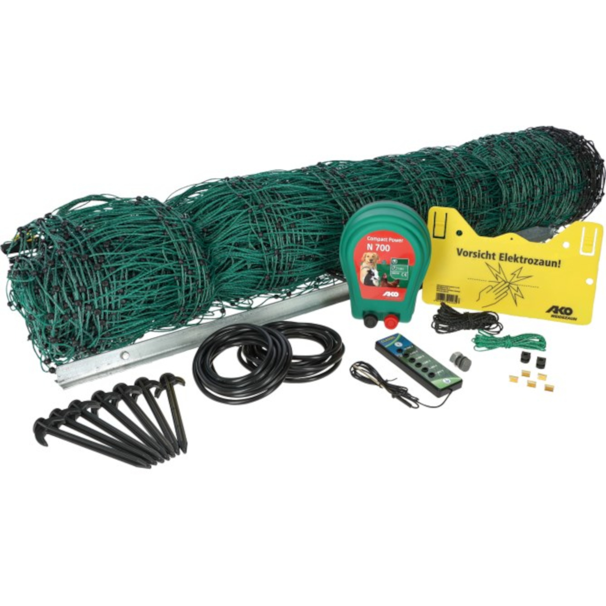 Geflügelnetz-Set 50 m, grün inkl. 230V Gerät + Zubehör