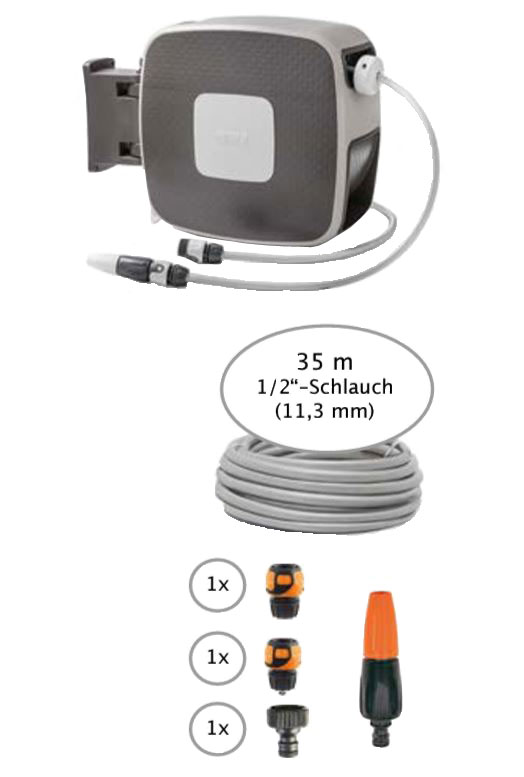 Automatische Wandschlauchbox Rewall 35 m 1/2" Schlauch