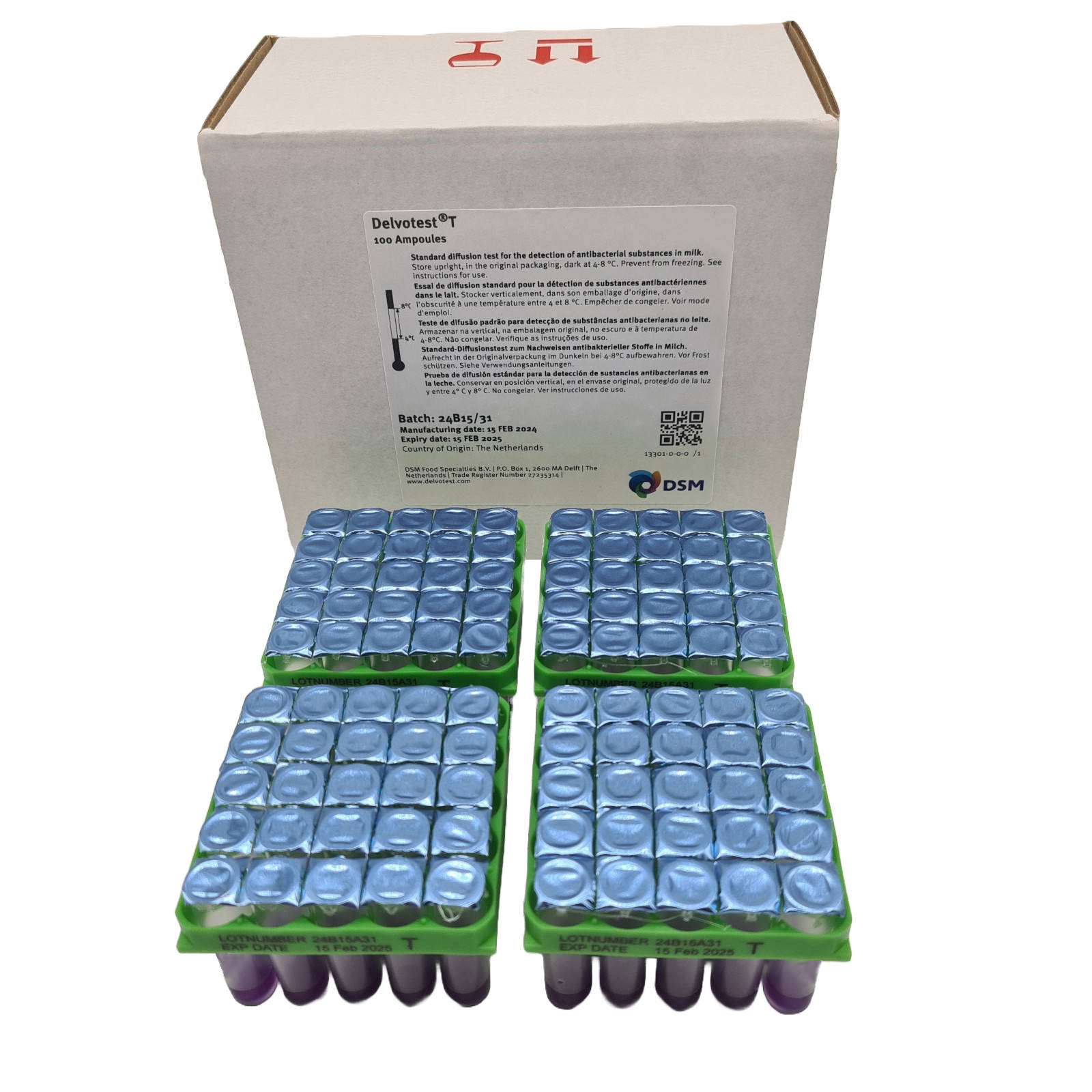 Delvotest® T 100 Ampullen Hemmstofftest Verpackung