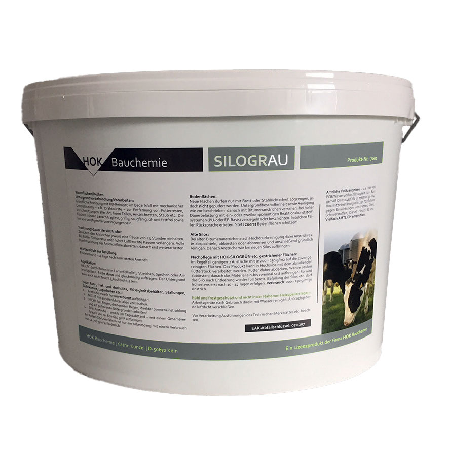 Siloanstrichfarbe Silograu 20 kg ca. RAL 7035