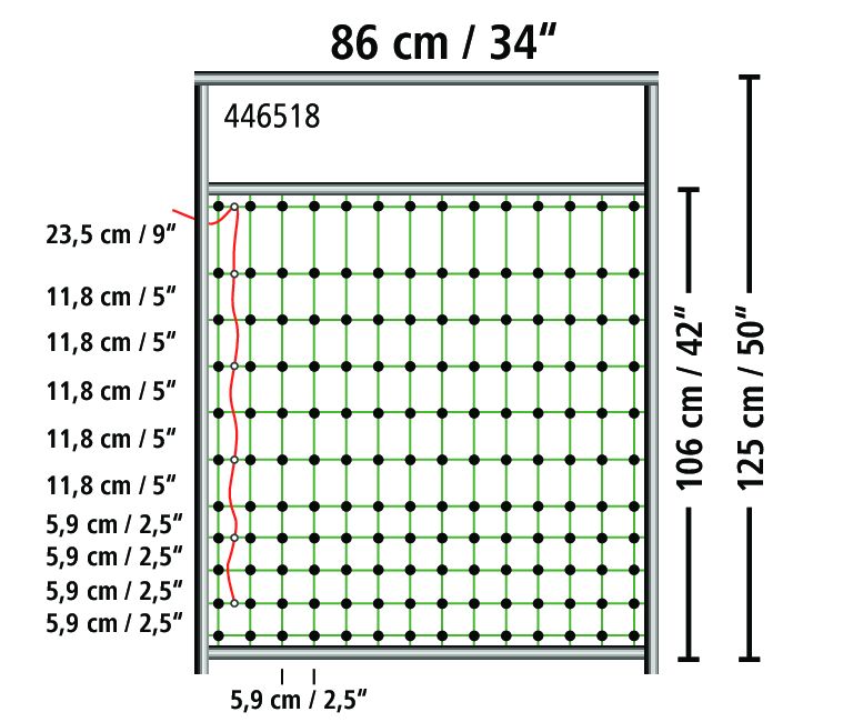 Geflügelnetz / Lämmernetz Tor für Netze 108cm